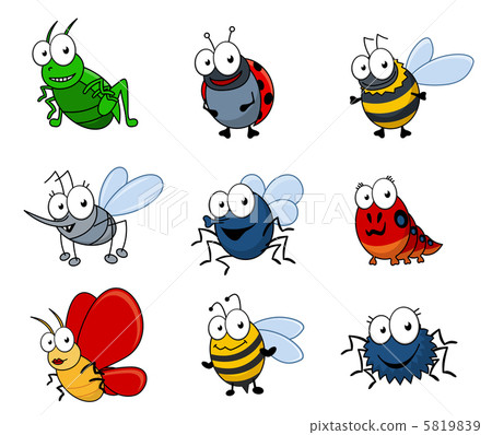 Cartoon insects set 5819839