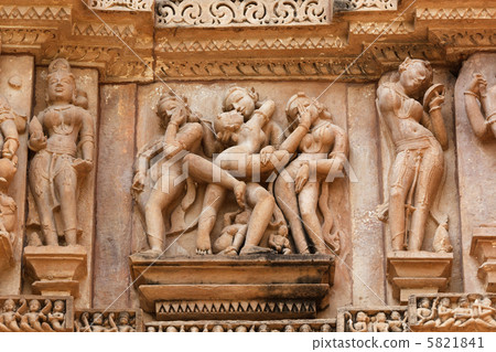 Erotic sculptures, Khajuraho, India 5821841