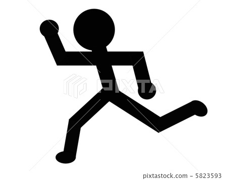 Illustration of a person running to the left 5823593