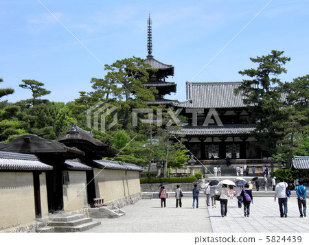 Horyuji Temple and five-storied pagoda 5824439