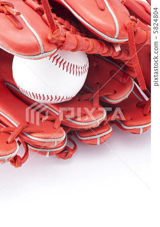 Up of baseball balls and gloves 5824804
