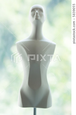 White manequinn - fashion style. Shopping mall 5839055