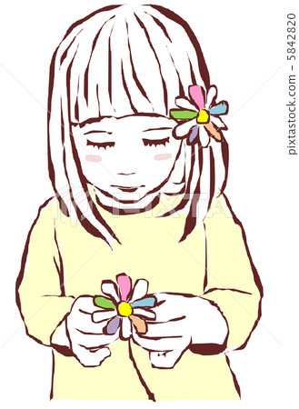 A girl with flowers 5842820