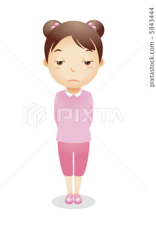 Girls' child illustration 5843444