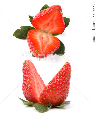 Halved strawberry isolated on white background Halved strawberry isolated on white background 5848669