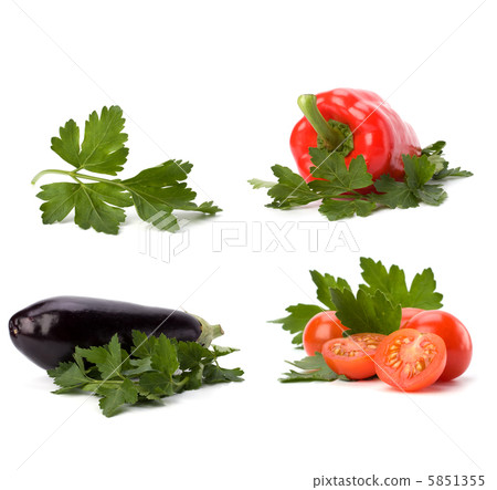 Vegetables isolated on white background 5851355