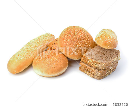 Bread loafs and buns variety 5852220