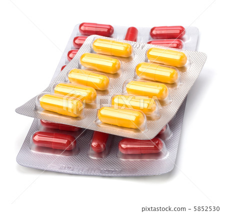 medical capsules isolated on white medical capsules isolated on white 5852530