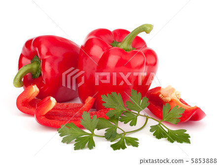red pepper isolated on white background red pepper isolated on white background 5853888