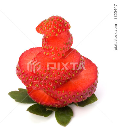 Sliced strawberry isolated on white background Sliced strawberry isolated on white background 5855447