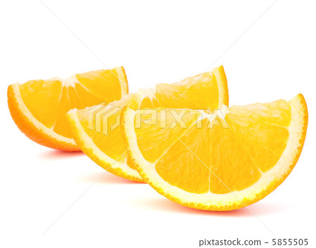 Three orange fruit segments or cantles 5855505