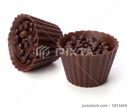 chocolate pralines isolated on white background chocolate pralines isolated on white background 5855669