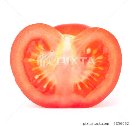 Tomato vegetable half  isolated on white background cutout 5856062