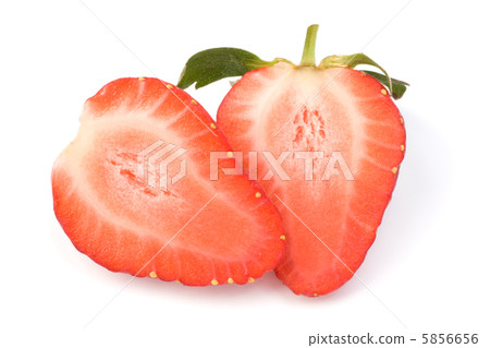 Halved strawberry isolated on white background Halved strawberry isolated on white background 5856656