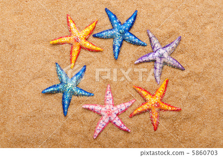 Sea stars on the sand Sea stars on the sand 5860703