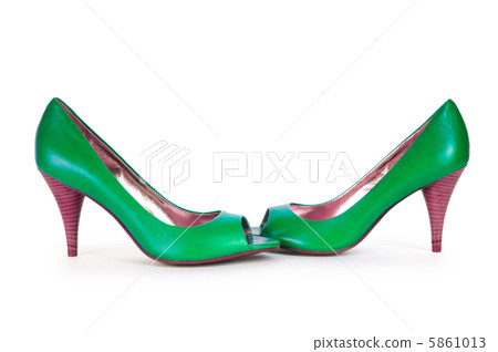 Green Female shoes in fashion concept Green Female shoes in fashion concept 5861013