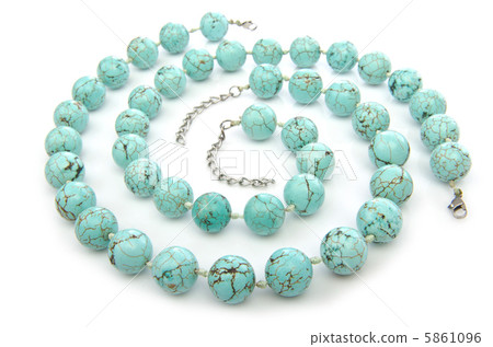 Necklace isolated on the white 5861096