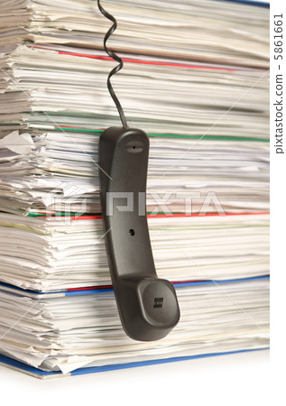 Pile of papers on white Pile of papers on white 5861661