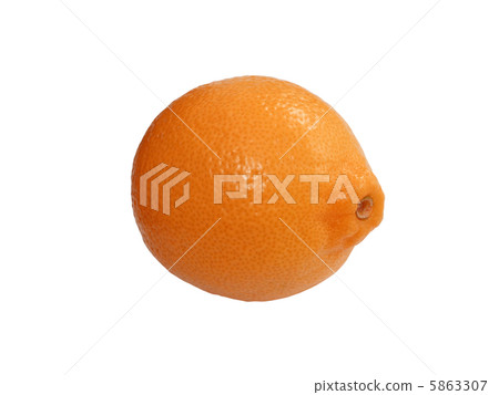 Fresh ripe orange. Isolated on white background 5863307