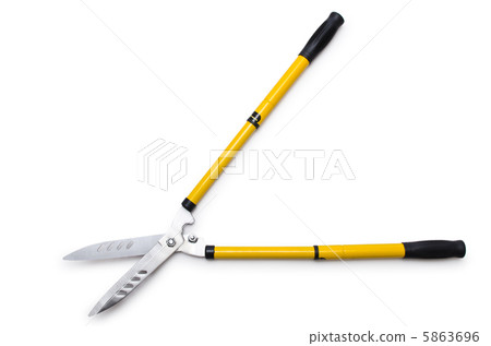 Garden scissors isolated on white Garden scissors isolated on white 5863696