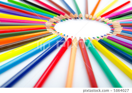 Colour pencils in creativity concept 5864027
