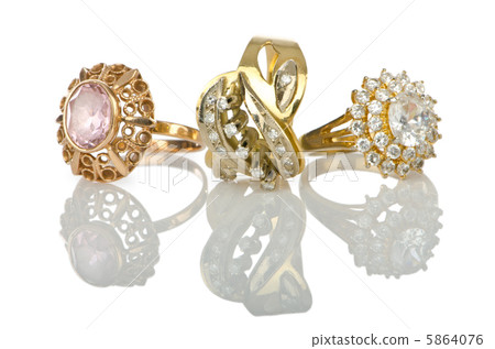 Jewellery ring isolated on white Jewellery ring isolated on white 5864076