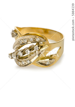 Jewellery ring isolated on white Jewellery ring isolated on white 5864139