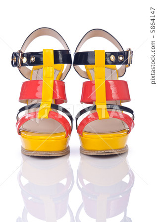Shoes in fashion concept on white Shoes in fashion concept on white 5864147