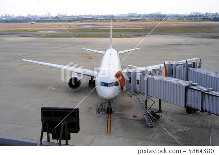 Passenger aircraft before departure 5864380