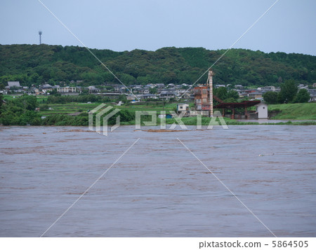 大野河在水中增加 大野河在水中增加 5864505