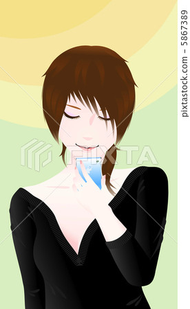 A woman watching a smartphone 5867389