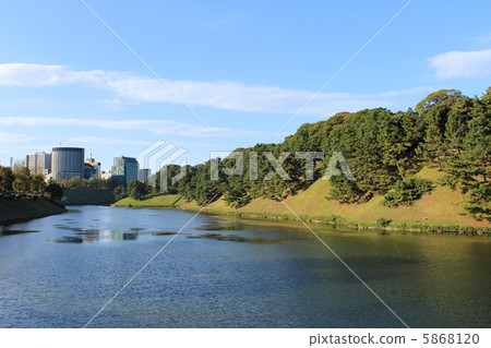 Scenery of the Imperial Palace Sakurada moat 5868120