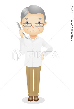 一個老男性例證 一個老男性例證 5868525