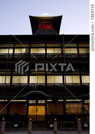 Dogo Onsen Main Building Shikasaku Night view Dogo Onsen Main Building Shikasaku Night view 5869339