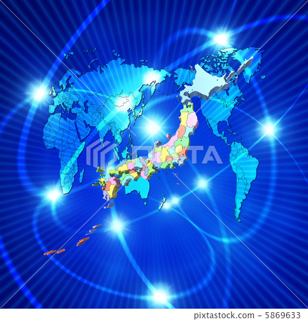 日本地圖和世界地圖/互聯網光學線路 5869633