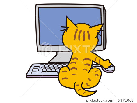 Cat to be a computer - Stock Illustration [5871065] - PIXTA