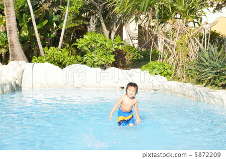 Boys playing in the pool Boys playing in the pool 5872209