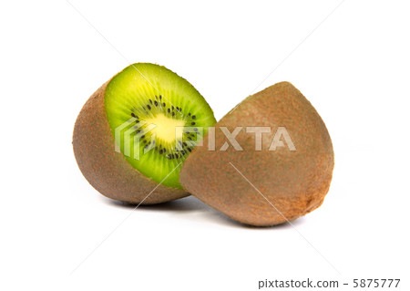 Kiwi cut in half isolated on white Kiwi cut in half isolated on white 5875777