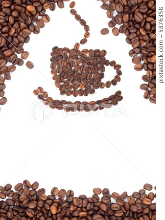 Brown roasted coffee beans 5876358