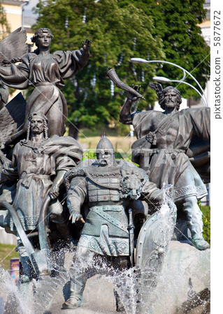 Monument of City-founders in Kiev. Ukraine 5877672