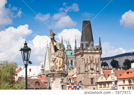 Prague. Charles Bridge in Prague  Czech Republic 5877971