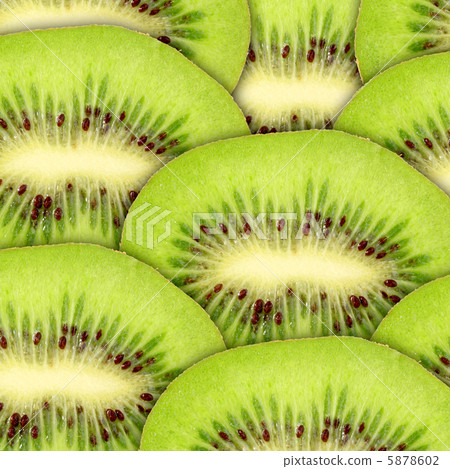Abstract green background with raw kiwi slices Abstract green background with raw kiwi slices 5878602