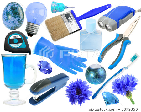 Abstract set of blue objects 5879350