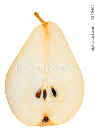 One a red-yellow slices of pear 5879403