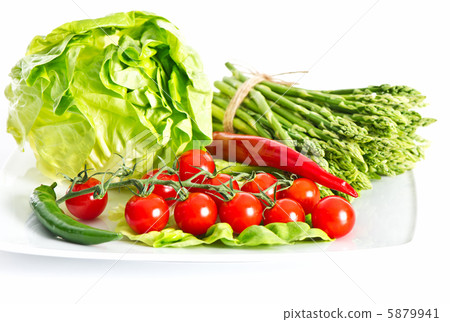 fresh vegetables. salad, asparagus, tomato, chili pepper fresh vegetables. salad, asparagus, tomato, chili pepper 5879941