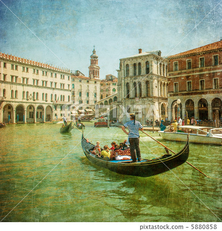 Vintage image of Grand Canal, Venice Vintage image of Grand Canal, Venice 5880858