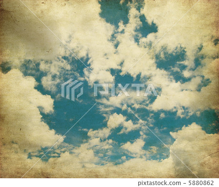 retro image of cloudy sky 5880862