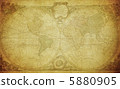vintage map of the world 1744.. 5880905