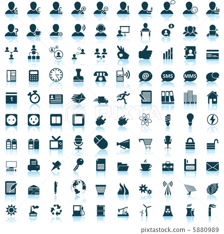 business and office icon set 5880989