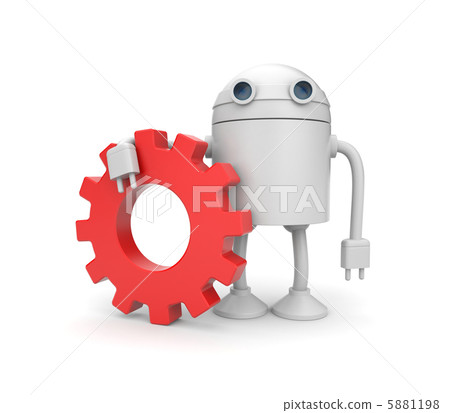 Robot with gear Robot with gear 5881198